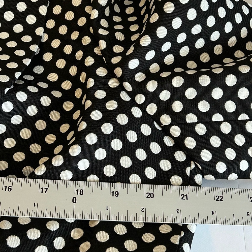 Kasper Black and White Polka Dot Long Blazer Coat - Picture 7 of 8